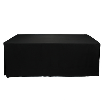 Retângulo barato personalizado toalhas de mesa de toalha de mesa preta personalizadas para mesas retangulares